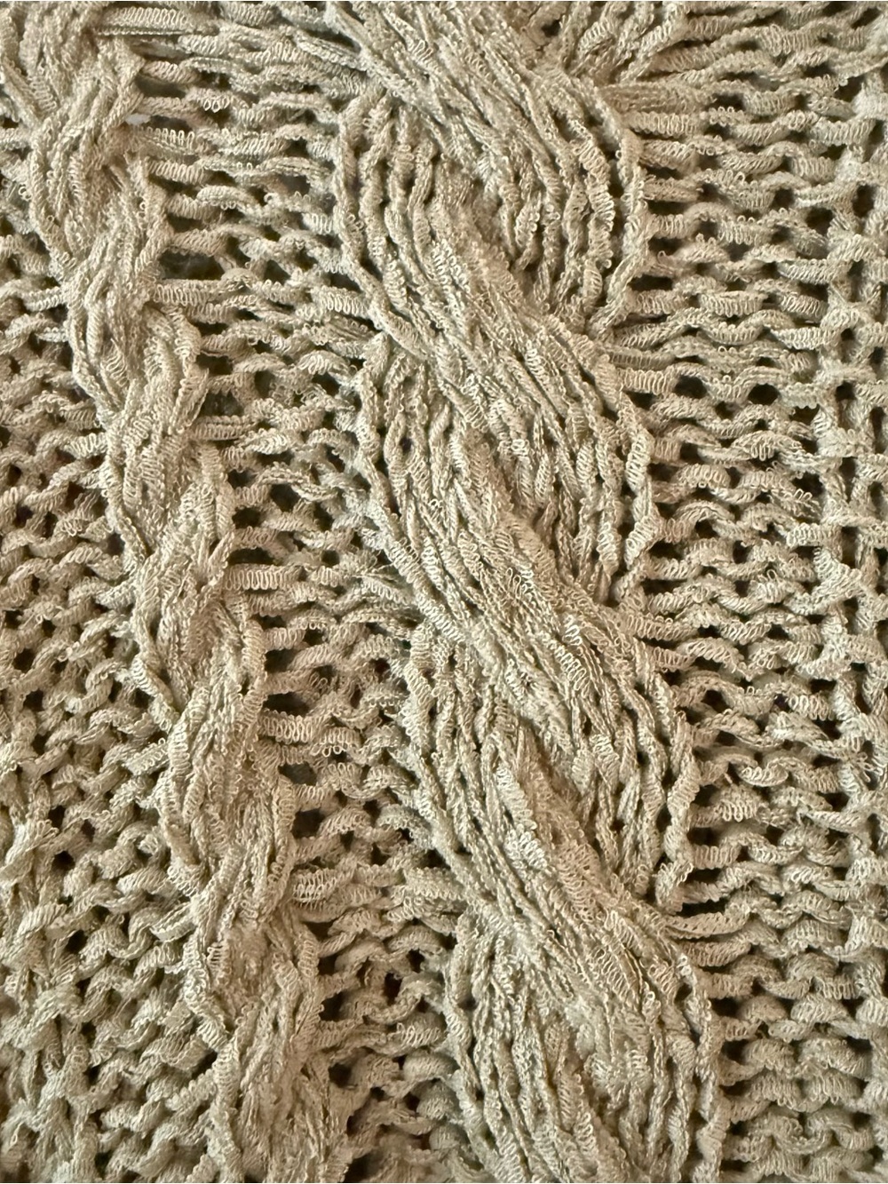 Dex Mint Cable Knit Cardigan with Floral Buttons - Picture 5 of 5